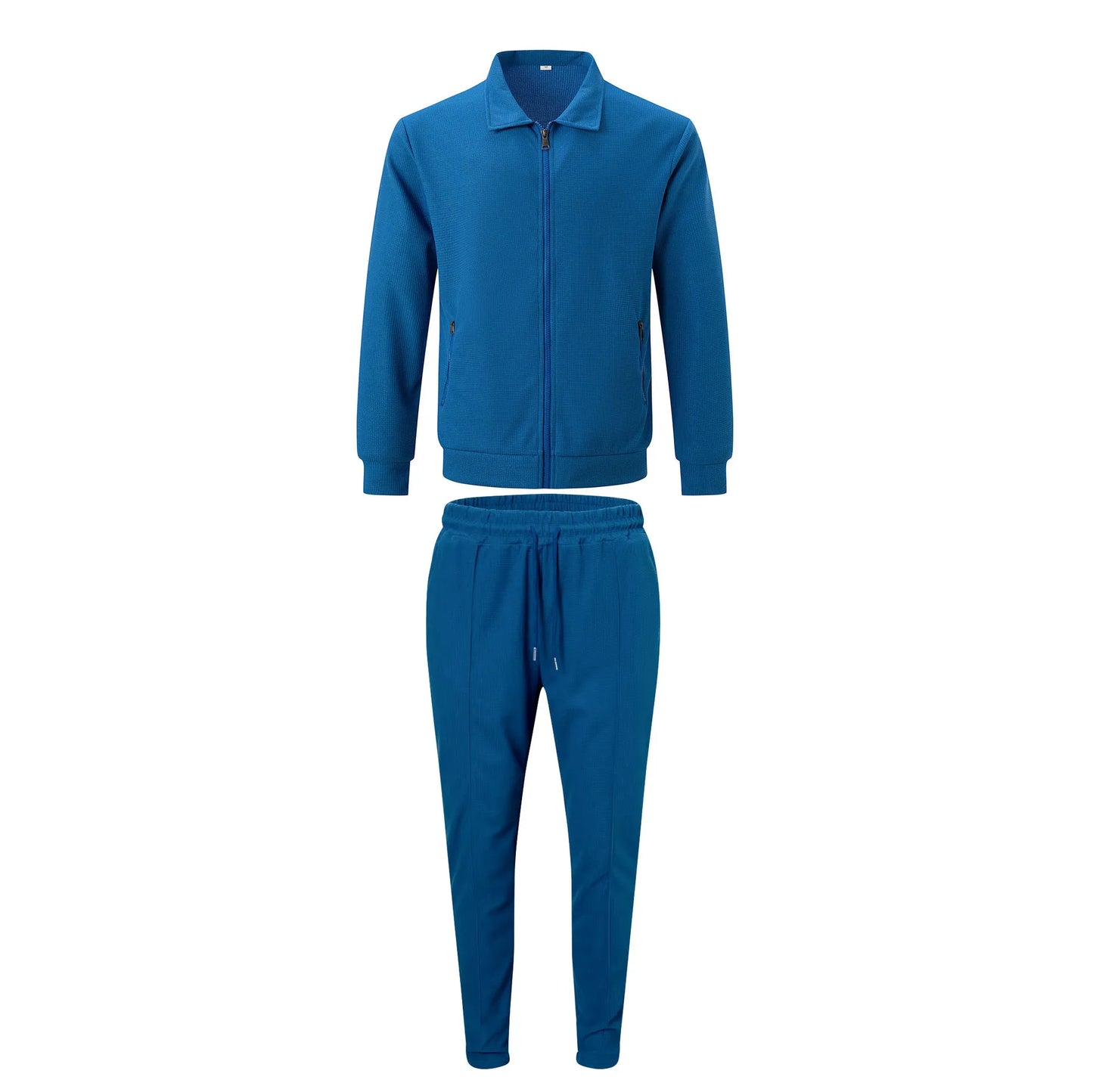Aliexpress Amazon Cross-border Spring/Autumn 2023 Zipper Pocket lapel Trendy Jacket + Trousers Men's sportswear Streetwear Set