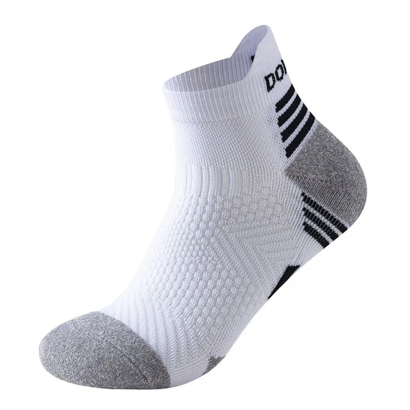 2023 Professional Marathon Running Sock Men Women Sports Fitness Thickened Cushioned Short Tube Low Cut Boat Ankle Socks