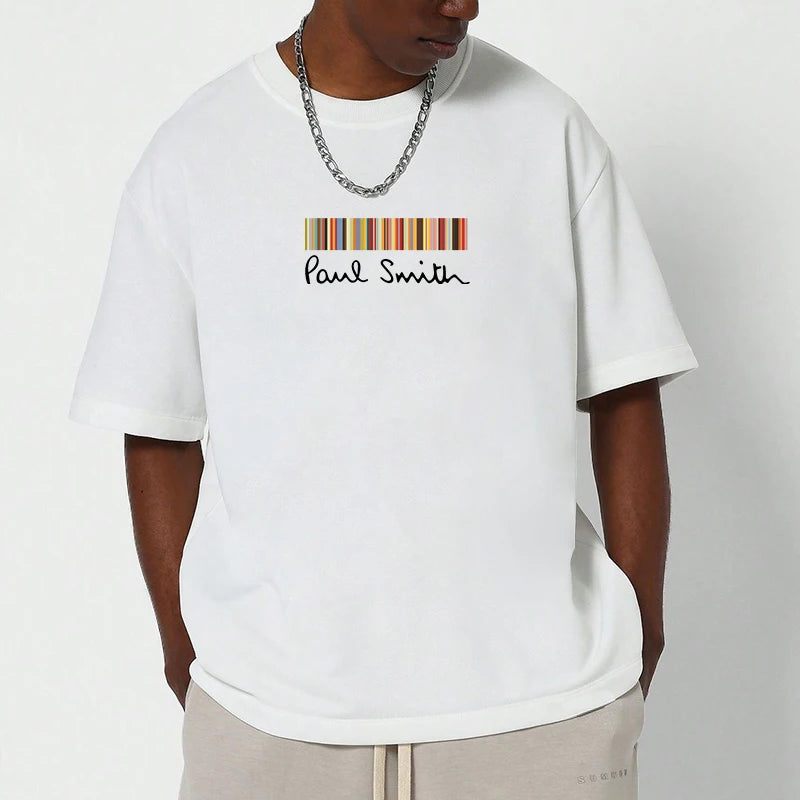 Men's Cotton T-shirt P-Pauls S-Smiths Short Sleeve Tee Graphic T Shirts Y2k Clothing Summer Tops Streetwear New in Tops