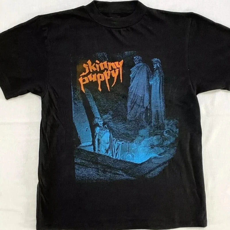 American Street Skinny Puppy Black Unisex Gift To Fans T-shirt Summer New Retro Fashion Men's and Women's Streetwear