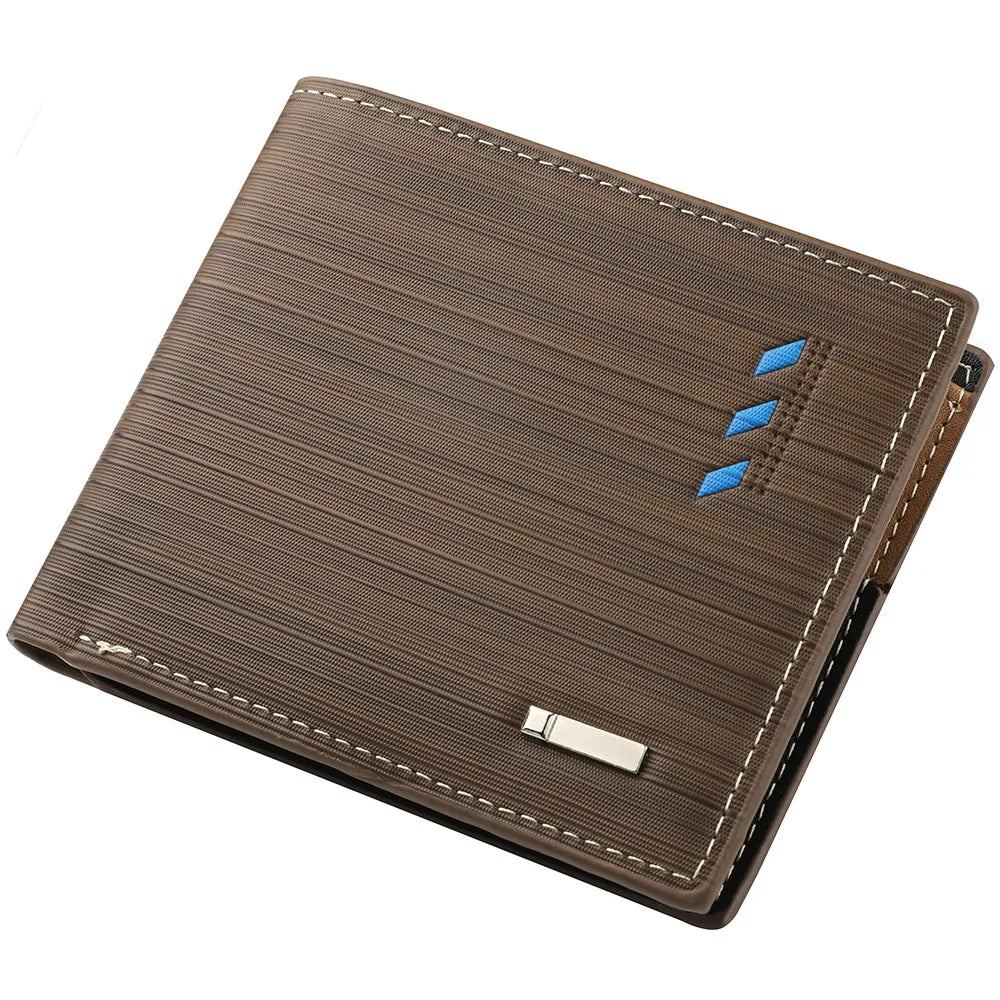 Men's Short PU Leather Wallet, Multi-slot Credit Card Holder Men's Wallet, Casual Wallet for Men
