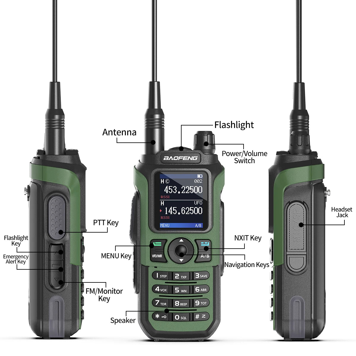 Baofeng UV-21 Pro V2 Wireless Copy Frequency Mutli Band Powerful Waterproof Long Range UV-5R Long Range Type-C Two Way Ham Radio