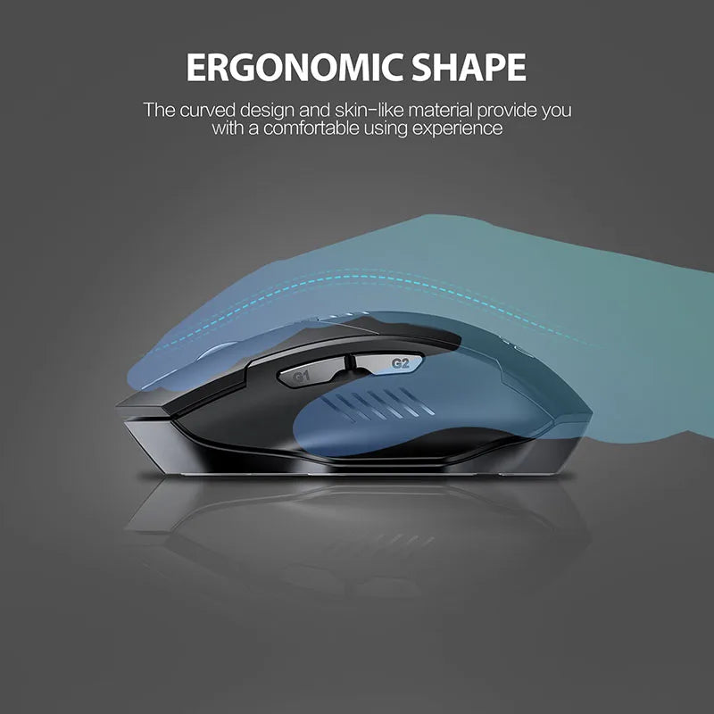 INPHIC F1 2.4G Wireless Mouse 500mAh Ergonomic Rechargeable Power Display Office Home Silent Laptop Desktop Computer Universal