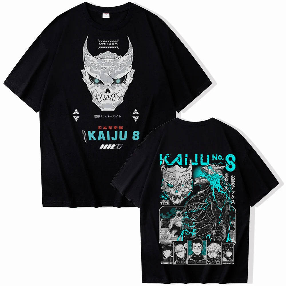 Anime Kaiju No 8 T-shirt Harajuku O-neck Casual Shirt
