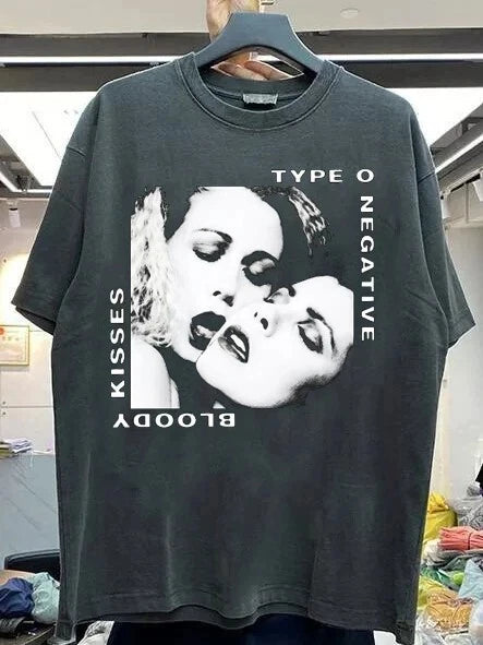 O-Type Negative Rock Band Short Sleeve Black Shirt T-Shirt New Summer Men's Women's Retro Fashion T-Shirt