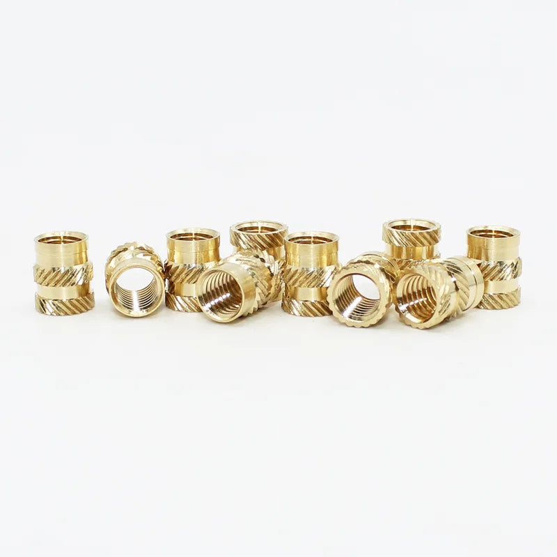Brass Threaded Insert Nut Kit M2 M2.5 M3 M4 M5 M6 M8 Hot Melt Heat Knurled Embed Injection Copper Insertnut for 3D Print Plastic