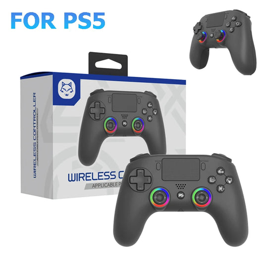 For PS5 Wireless Game Controller RGB Light Vibration Bluetooth Connection Gamepad For PlayStation 5 PS5 Slim Video Game Console