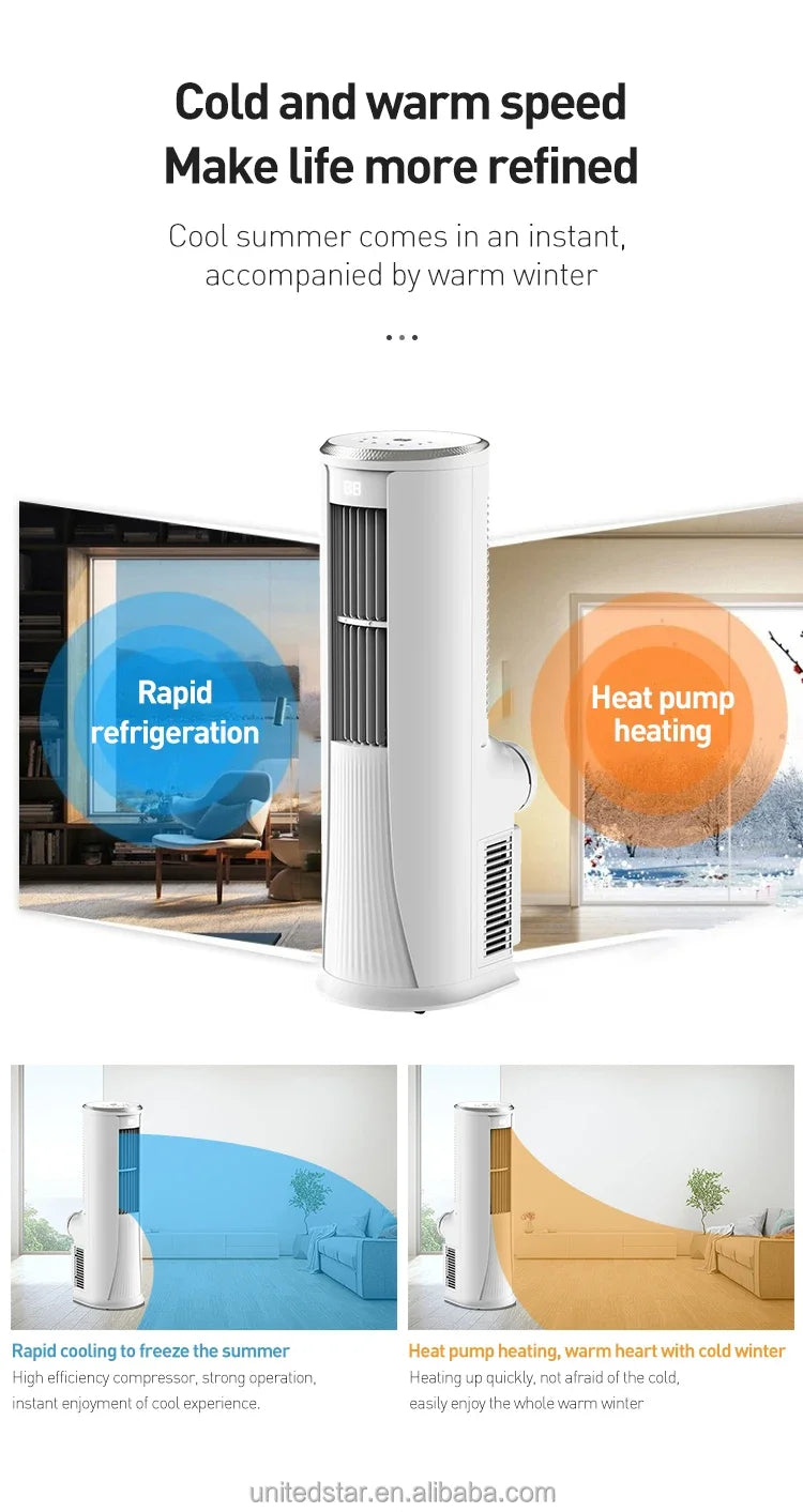 16000btu 18000btu Electric Standing Portable Mobile Home Air Conditioner Conditioning with Cooling Function