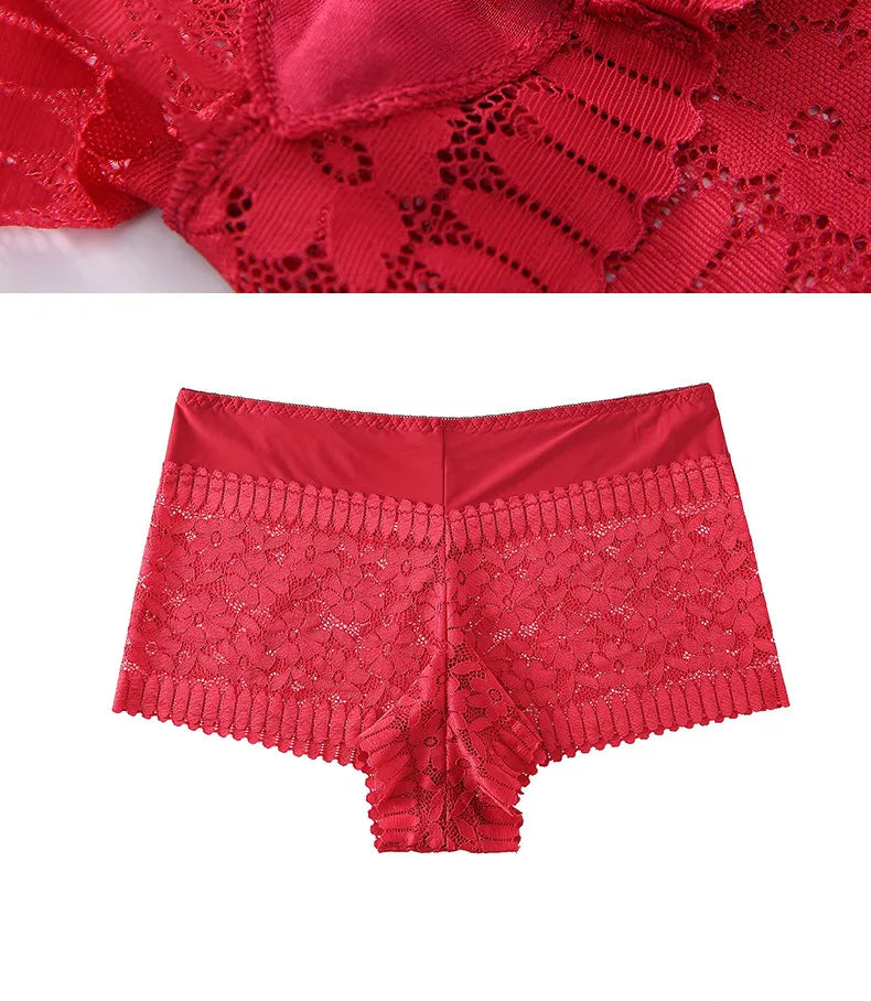 3PCS Women Lingerie Panties Sexy Lace Cheeky Plus Size High-waist Panties Female Briefs Ladies Seamless Breathable Underwear