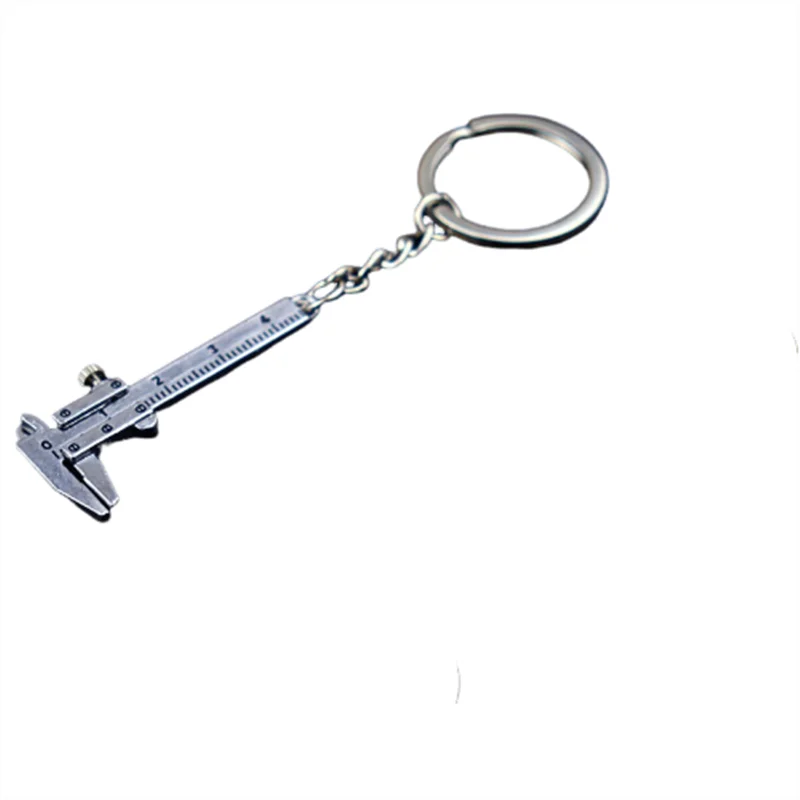 New Fashion Car Key Mini Vernier Caliper Portable 0-40mm keychain Measuring Gauging Tools Car Turbo key Chain Ring Ruler Caliper