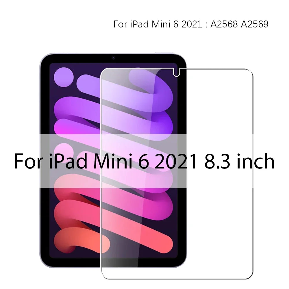 3PCS Tempered Glass For Ipad Pro 13 12.9 11 6th M4 M2 2024 Air 5 4 3 2 1 9 9th 10 10th Gen Mini 6 10.9 10.2 9.7 Screen Protector