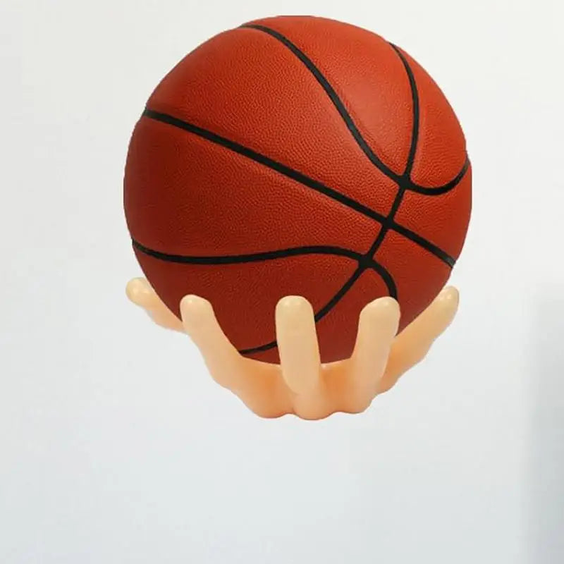 Basketball Wall Mount 2X Hand Shaped Basketball Display Stand Soccer Wall Decor For Soccer Basketball Volleyball Sports Room