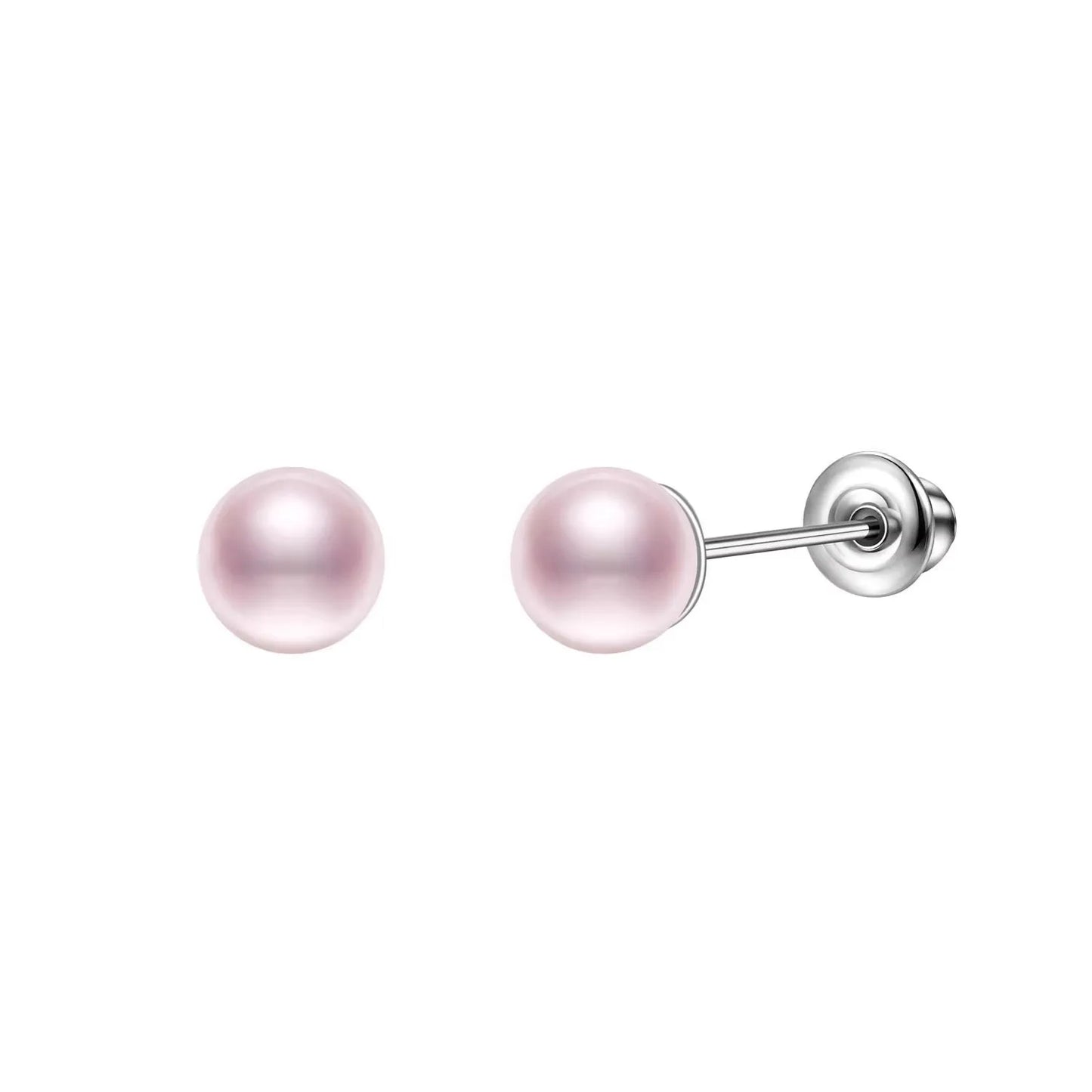 1 or 4 Pair Hypoallergenic Surgical Stainless Steel Earrings for Girls Kids Women Screw Back Earrings Flower Butterfly Toddler