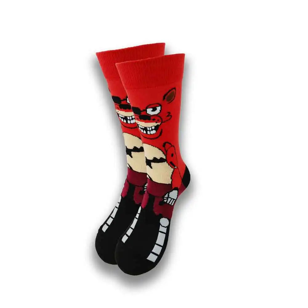 Fashionable design of men's and women's socks in spring and autumn young tube crew socks.
