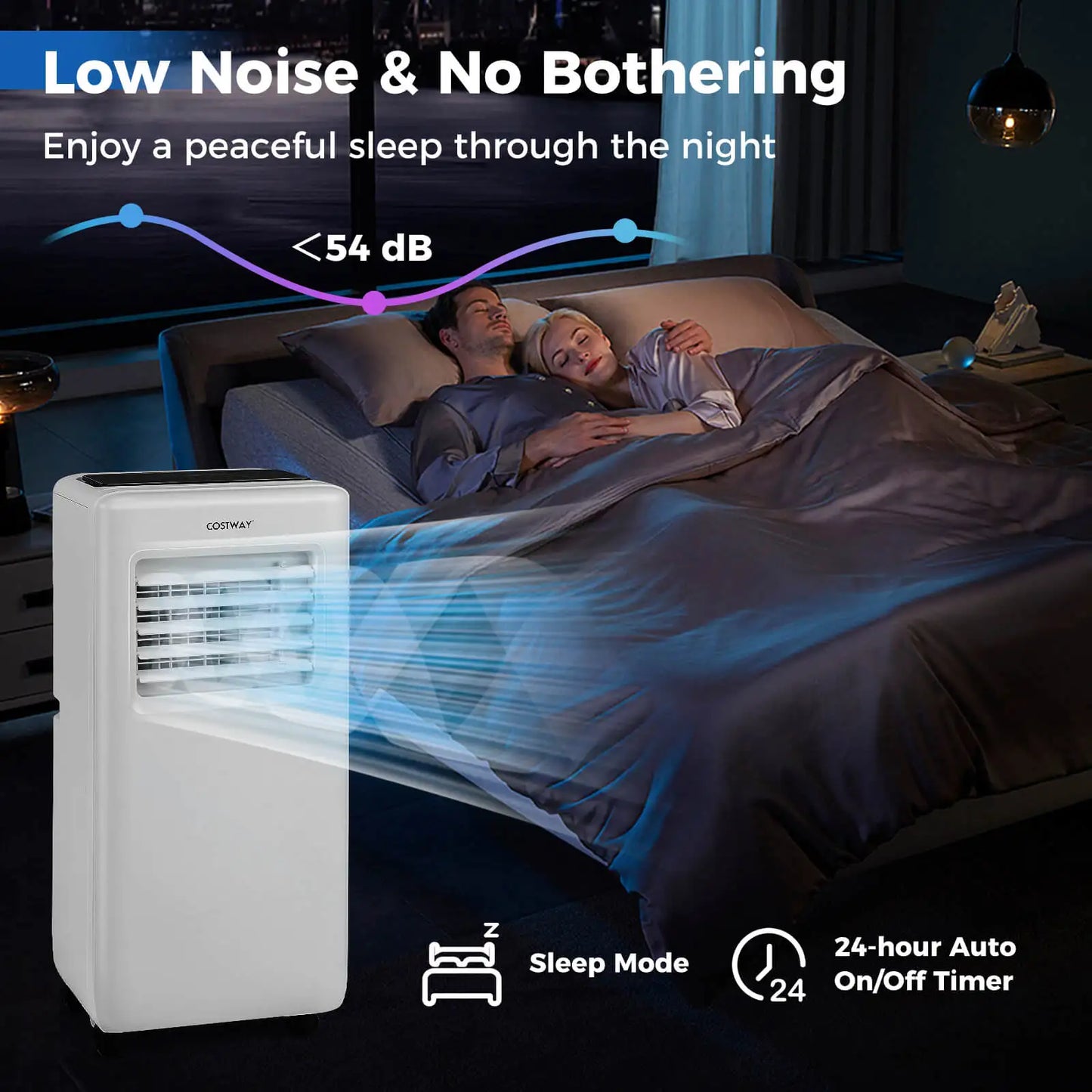8000 BTU Portable Air Conditioner 3 in 1 Air Cooler w/ Fan & Dehumidifier