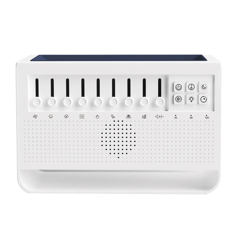 White Noise Humidifier All-in-one Machine To Help Sleep Portable Night Light Diffuser with 8 Natural Sounds Bluetooth Speaker