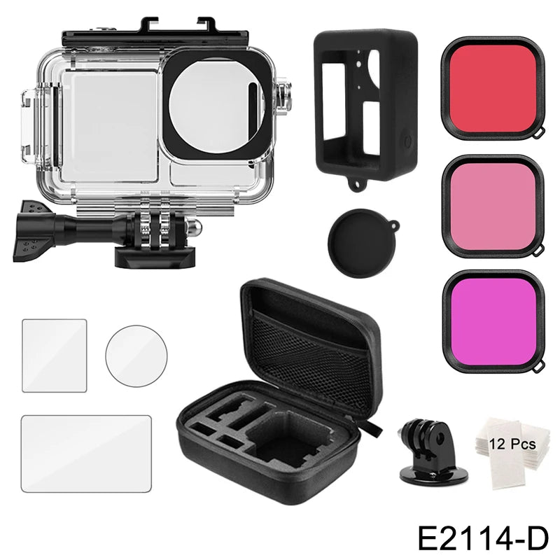 40m Waterproof Case for DJI OSMO Action 3 4 5 Pro Underwater Dive Housing Protective Diving Cover Mount Accessories