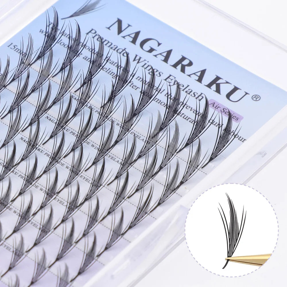 NAGARAKU Premade Spire Fairy Wings Eyelash Anime Effect Soft Plume Fluttering Eyelash Extensions Comic