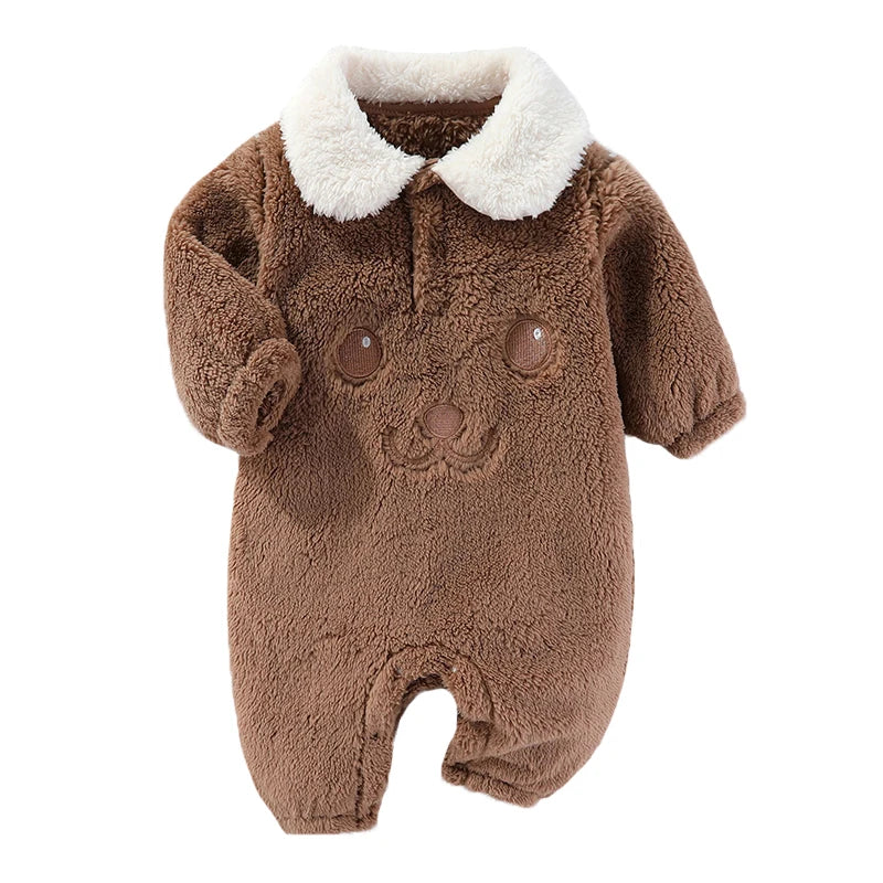 Newborn Baby Clothes New Spring Autumn Infant Jacket for Boy Flannel Bodysuit for Girls Soft Bebe Romper Baby Clothes 0-12 Month
