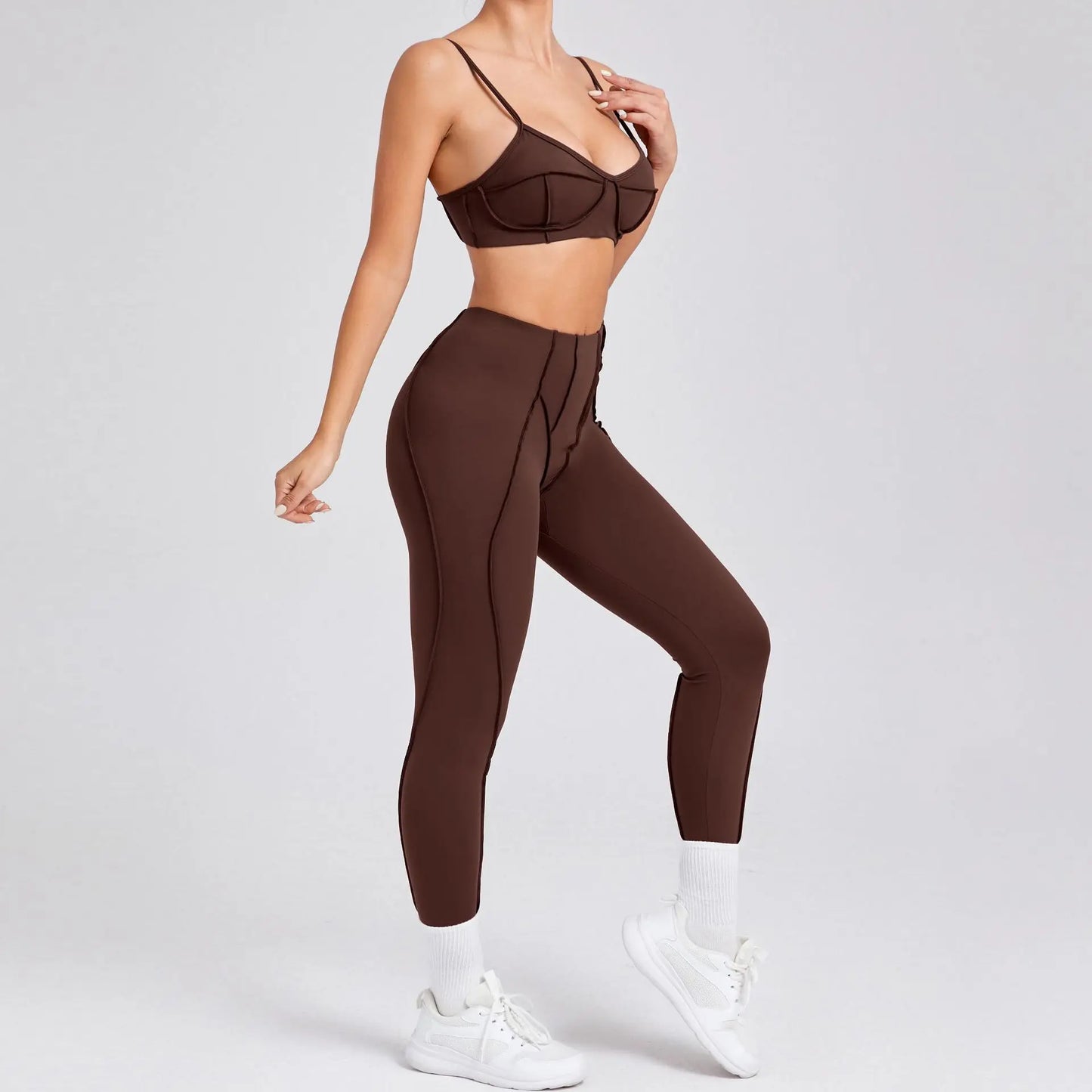 New Yoga Set Women Tracksuit Workout Legging Athletic Suit Gym Push Up Legging Fitness Bra Sports Wear Active Wear