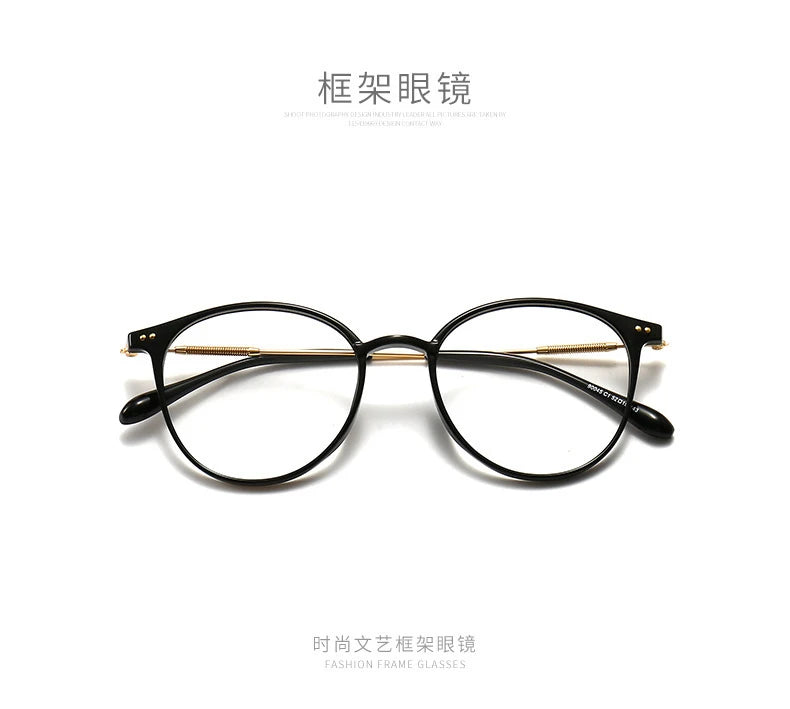 2021 New unisex round polygon glasses for men women metal frame glasses plain glasses Nearsighted Eyewear Glasses -1.0 -2.5 -2