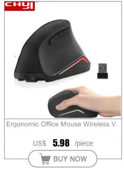 CHYI Vertical Wireless Mouse USB 2.4G Optical Gaming Mice Comfortable Ergonomic Wrist-care Charging Mause Wired Mouse For Laptop