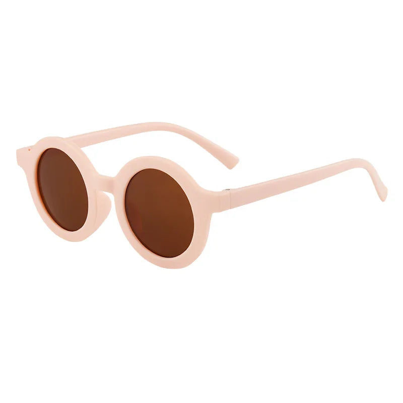 Children's sunglasses, inset style  round frame, 1-7 year old baby sunglasses, sun shading, sun protection