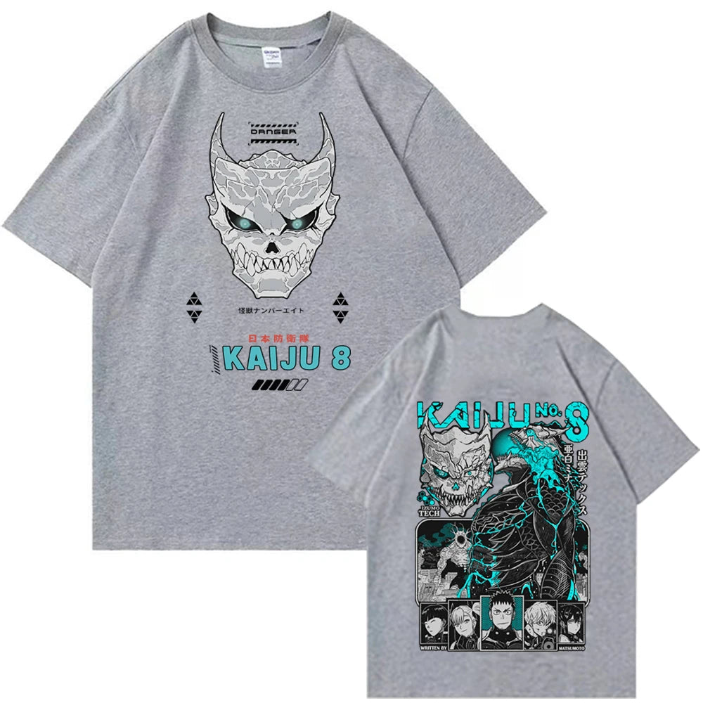 Anime Kaiju No 8 T-shirt Harajuku O-neck Casual Shirt
