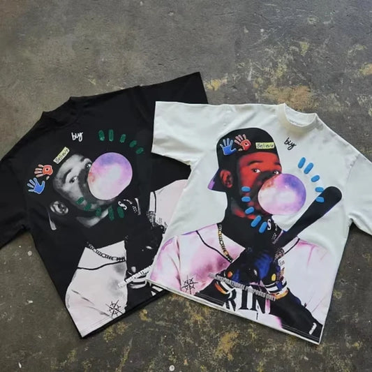 Vintage Baseball Boys Graphic Casual Street Basketball T-Shirt Men Y2K Summer Short Sleeve Oversize Tshirt Streetwear Women Tops