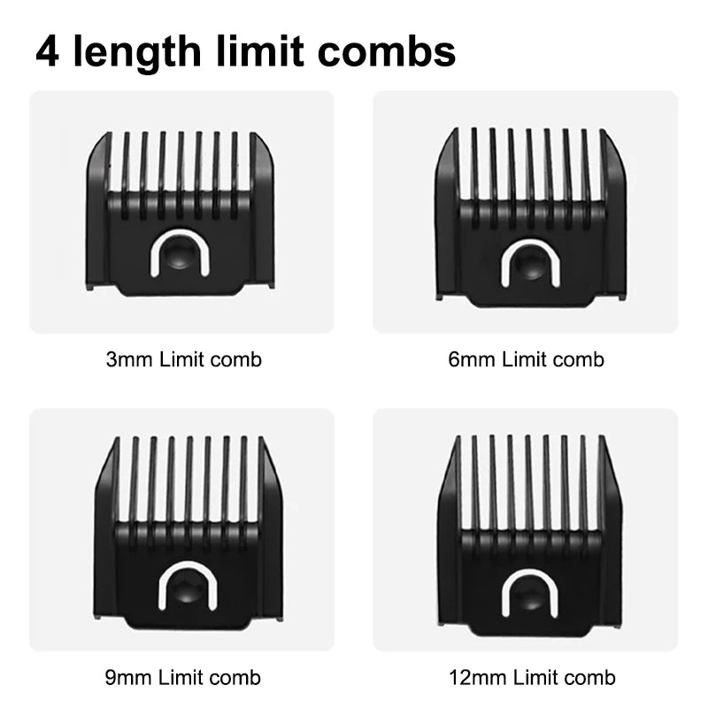 Electric Hair Clipper Men's Professional Hair Clipper Ceramic Blade Household Low Noise Trimmer USB Charging Men's Haircut Tools