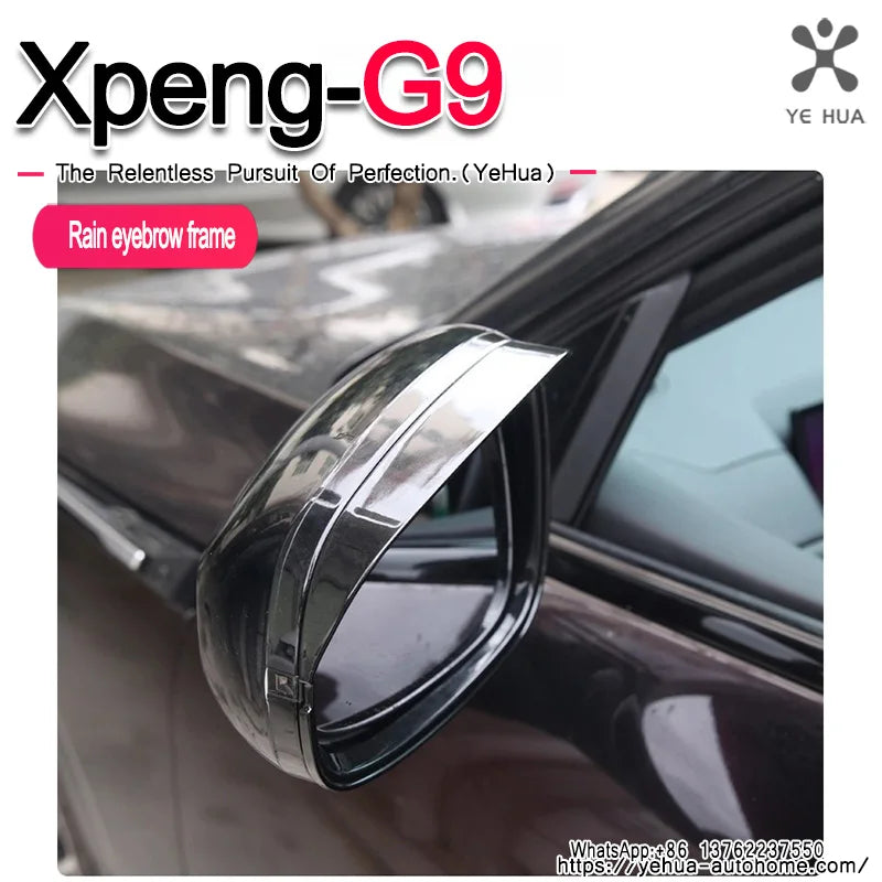 For Xpeng  G9 2023-2025 Car Rearview Mirror Rain Eyebrow Sun Visor Shade Cover  Clear Vision for Rain Car Mirror Accessories
