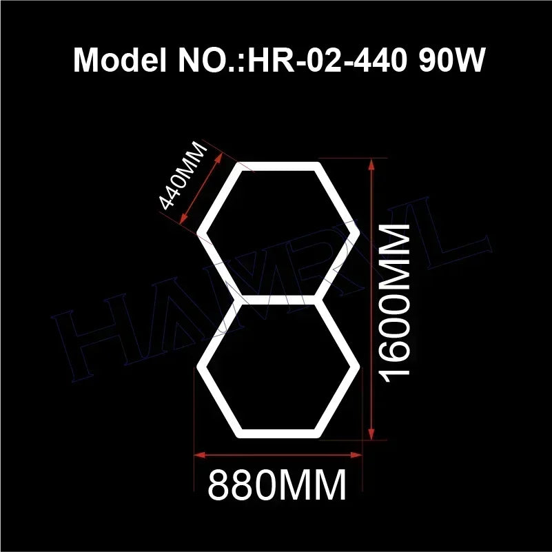 Cutomized Barbershop Hair Salon Led Ceiling Light Hexagon Garage Light Warm/Natural white 3000K 4000K Honeycomb Lighting For Car