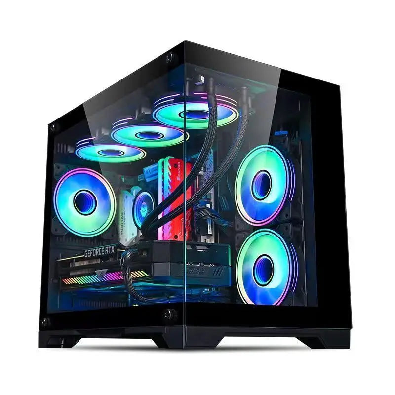 Suitable for Lonely Brave Full-side Transparent White Sea View Room MATX ITX Computer Case 240/360 Water Cooling