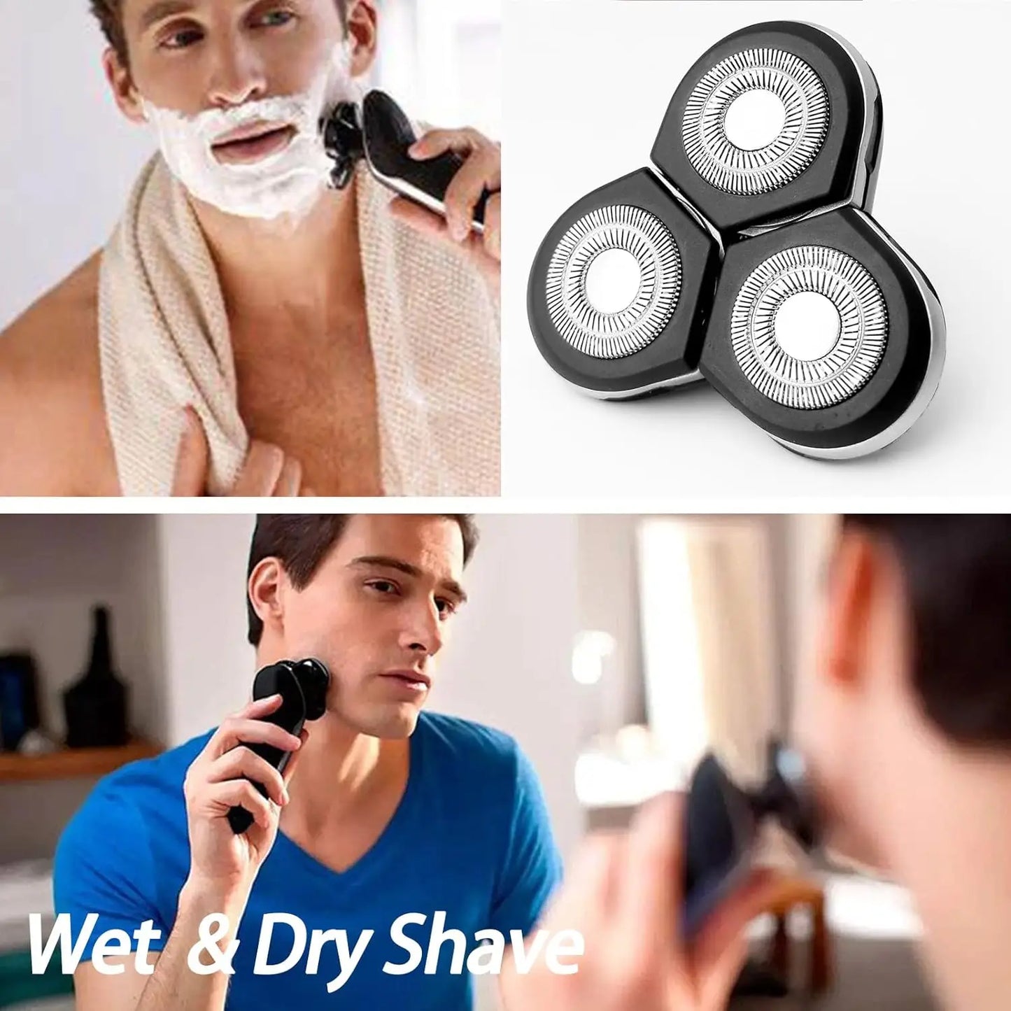 RQ12 Replacement Shaver Head Compatible With Philips Norelco RQ11 RQ10 RQ11 3D RQ1260,RQ1280,RQ1290,Rq1180 ,RQ1250,RQ1295....