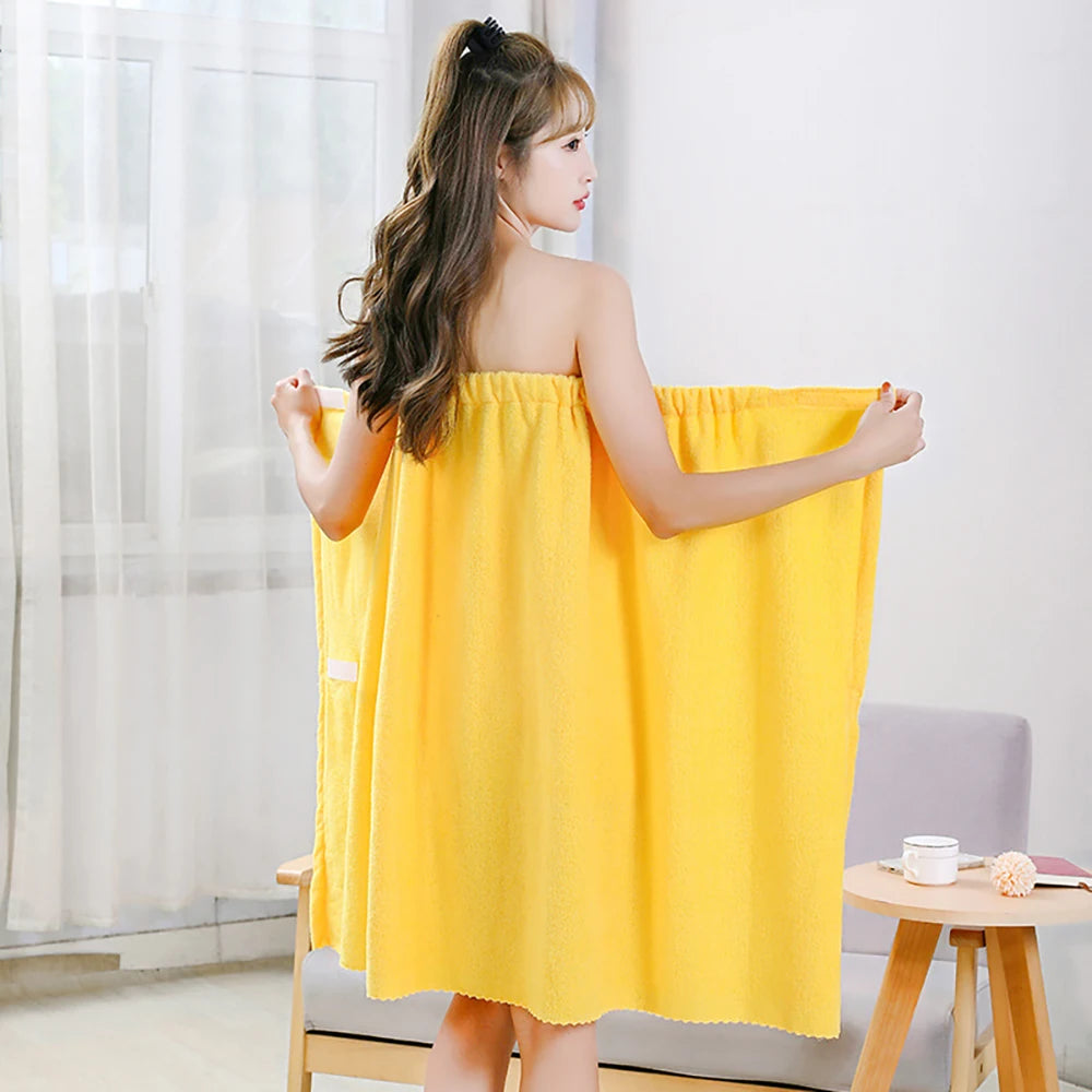 Womens Bath Towels Girls Wearable 135*80cm Fast Drying Bathing Beach Spa Bathrobes Wash Clothing Shower Bath And Gym Towel