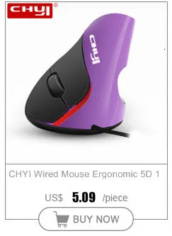 CHYI Vertical Wireless Mouse USB 2.4G Optical Gaming Mice Comfortable Ergonomic Wrist-care Charging Mause Wired Mouse For Laptop
