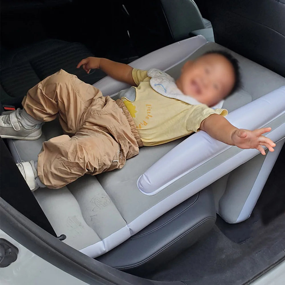 Infant inflatable sleep mattress, baby kids outdoor car plane train universal camping travel mattress pad