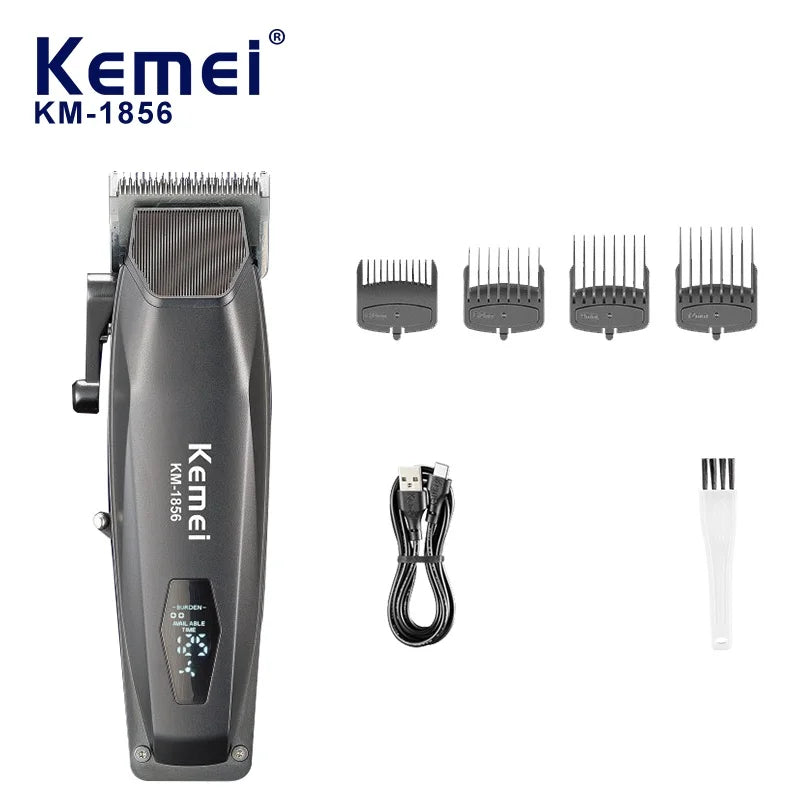 KEMEI Electric Rechargeable Best Hair Trimmer Professional Cordless Barber Hair Clipper Trimmer KM-1856