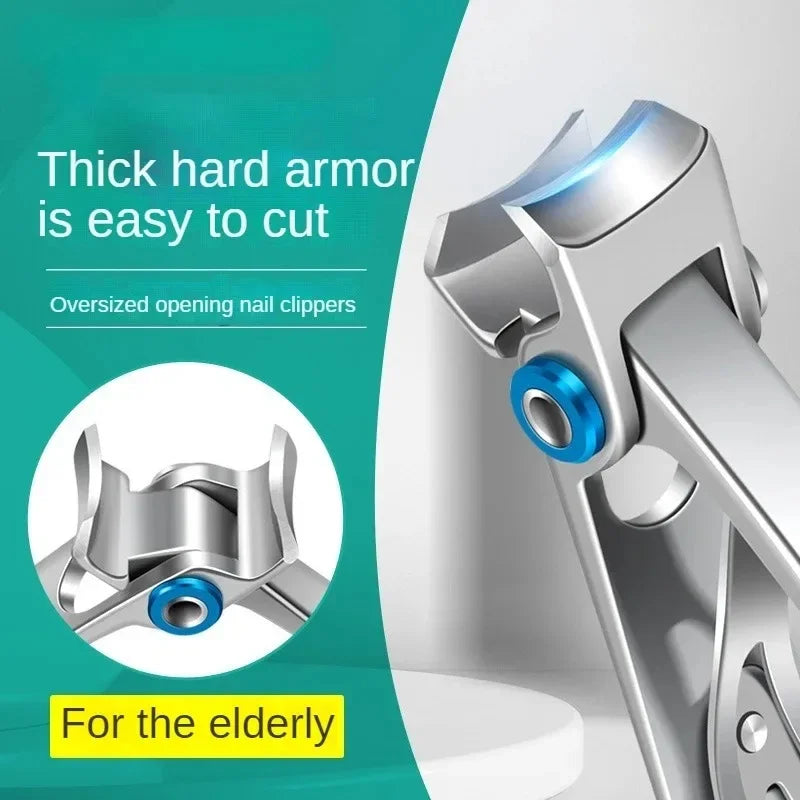 Professional Nail Cutter Stainless Steel Nail Clippers Toenail Fingernail Manicure Trimmer Toenail Clippers for Thick Nails