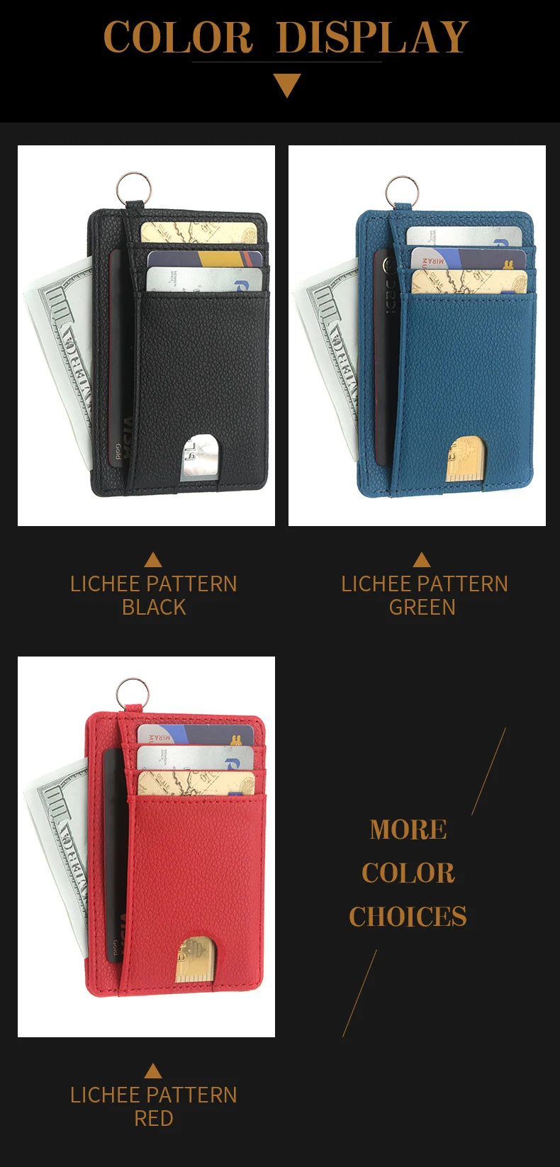Minimalist And Slender Credit Card Holders And Transparent ID Windows Slim Card Case Wallet Women Men Business Card  Cover