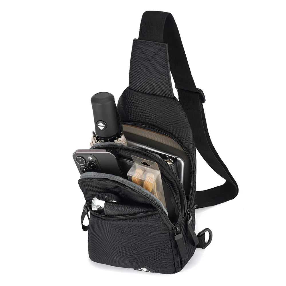 Chest Bag Men's Single Shoulder Crossbody Bag Large Capacity Oxford Cloth Outdoor Travel Backpack Men's Chest Bag