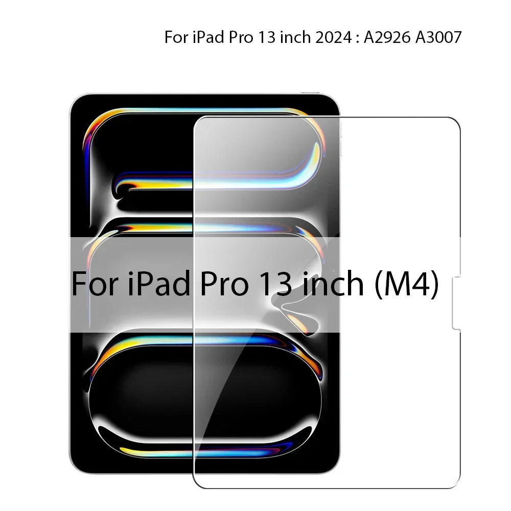 3PCS Tempered Glass For Ipad Pro 13 12.9 11 6th M4 M2 2024 Air 5 4 3 2 1 9 9th 10 10th Gen Mini 6 10.9 10.2 9.7 Screen Protector