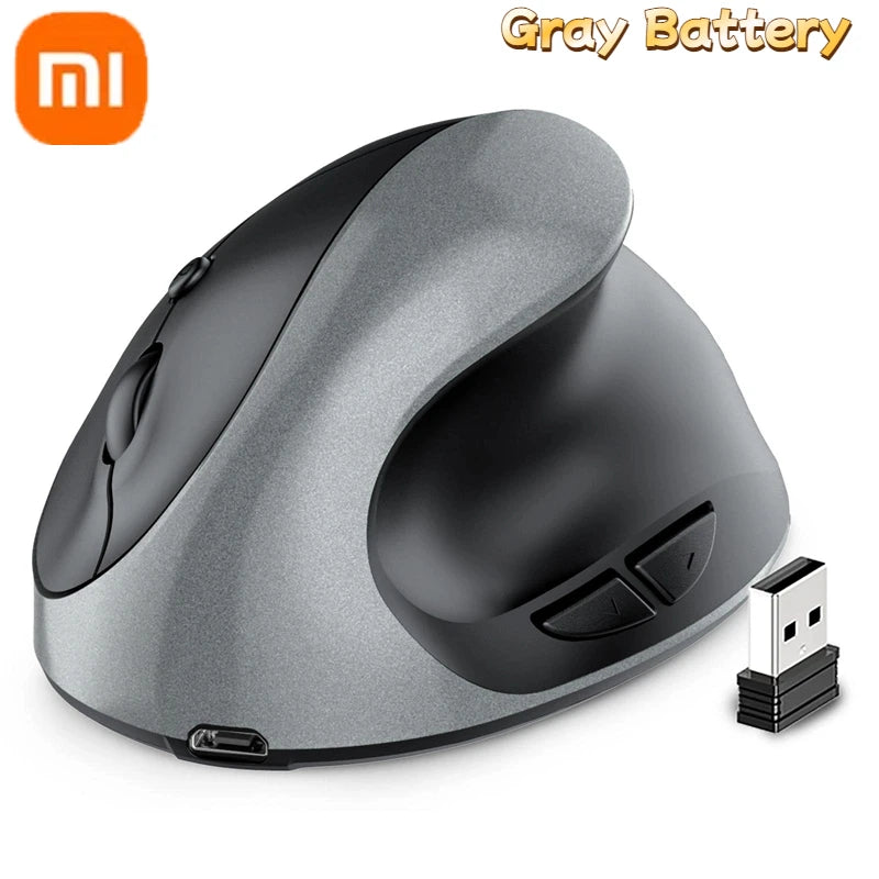 Xiaomi Vertical Grip Silent Wireless USB 2.4G Rechargeable Hand Designer Drawing Office Creative Ergonomic Mouse For Computers