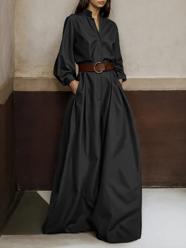 Onecozyday 2025 Stylish Solid Color Coverall for Urban Women Stand Collar High Waist Loose Fit One-piece Suit Casual Jumpsuits