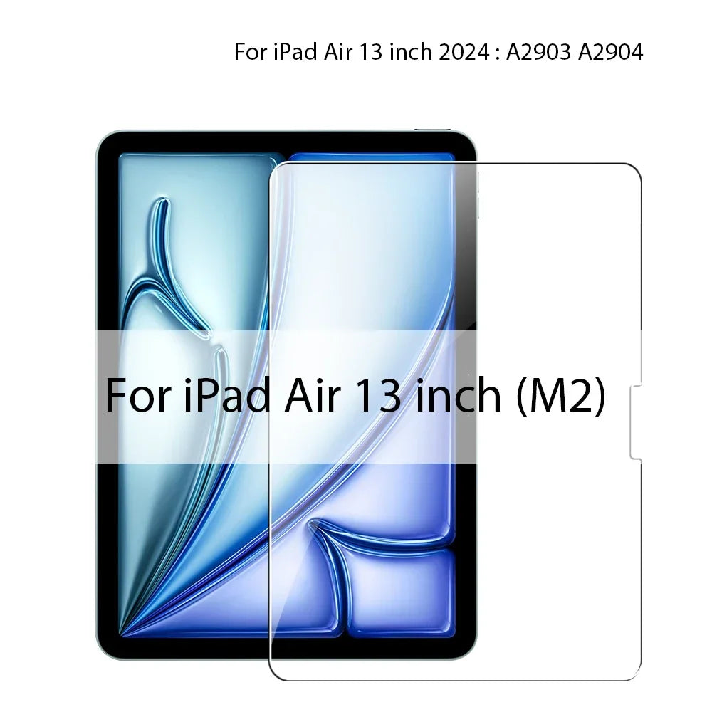 3PCS Tempered Glass For Ipad Pro 13 12.9 11 6th M4 M2 2024 Air 5 4 3 2 1 9 9th 10 10th Gen Mini 6 10.9 10.2 9.7 Screen Protector