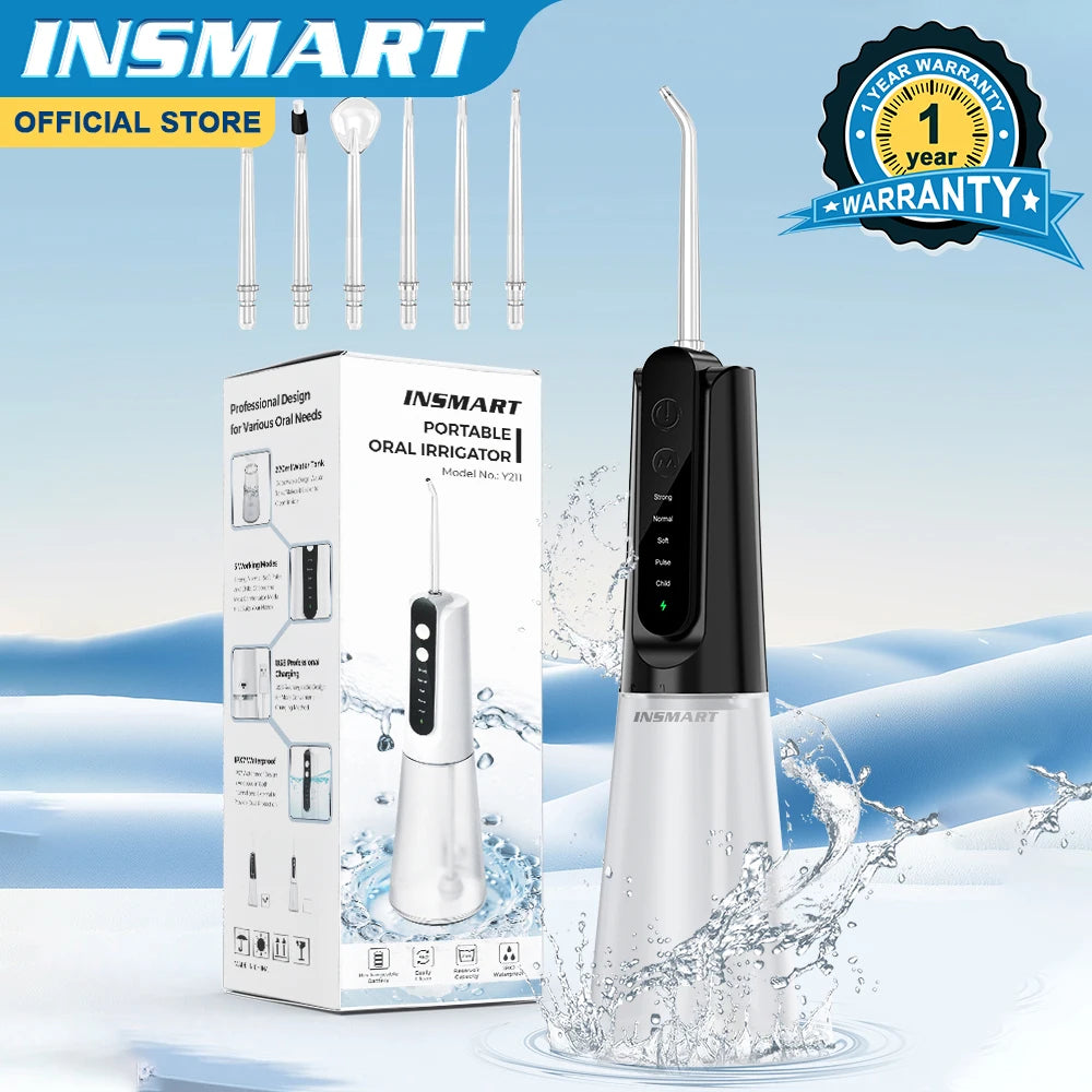 INSMART Water Flosser Dental Portable Oral Irrigator