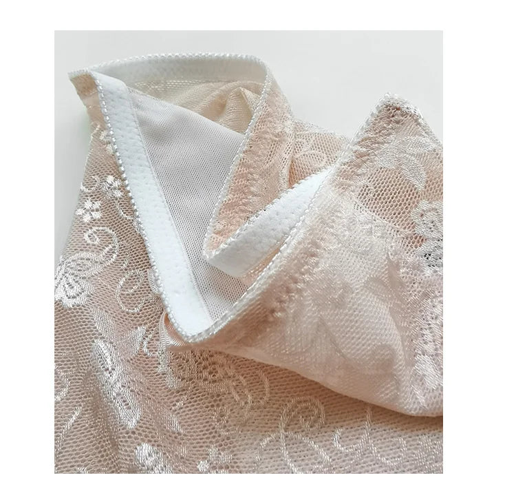 SP&CITY High Waist Flower Embroidery Sexy Lace Women's Underwear Transparent Shorts Mesh Hollowed Panties Ruffle Seamless Briefs