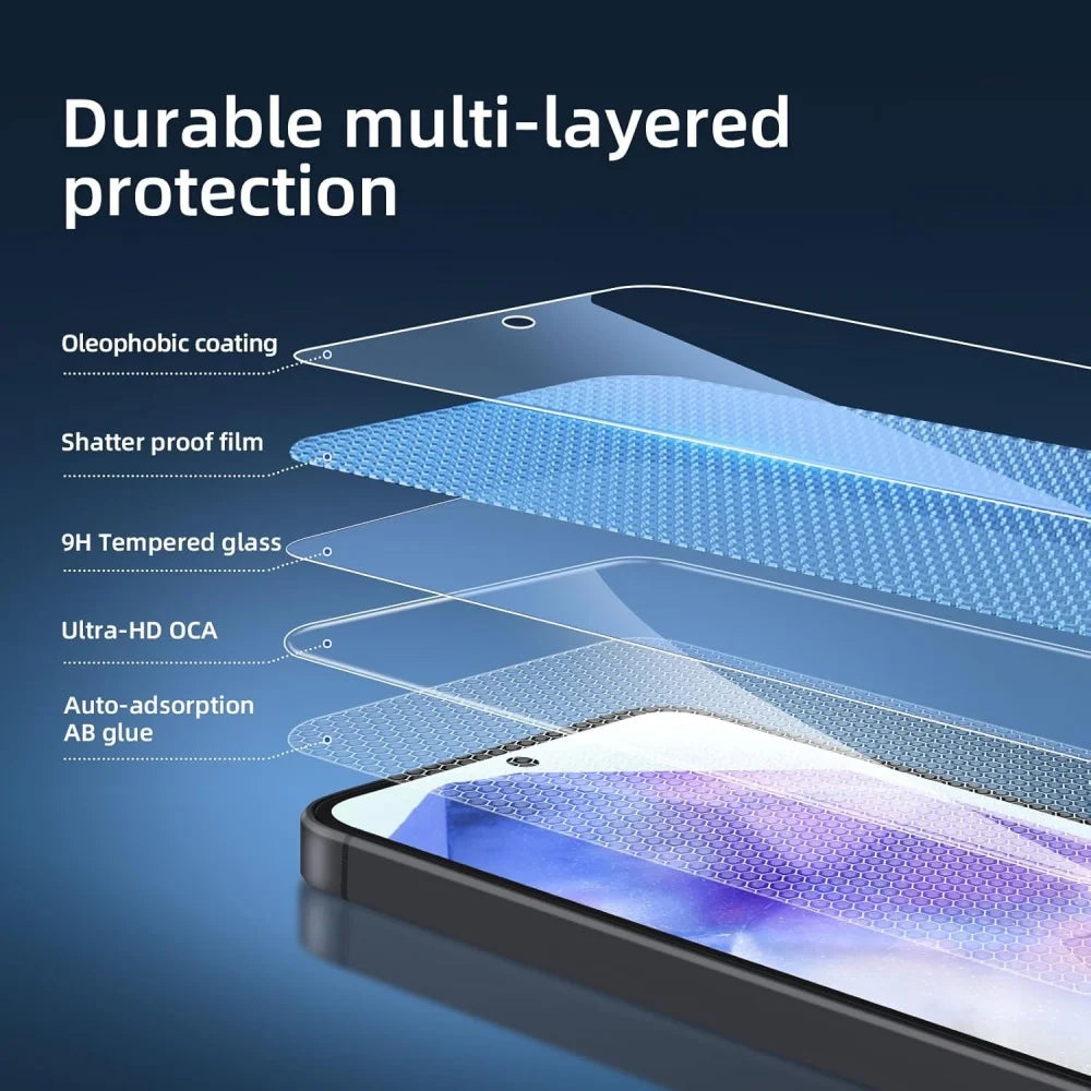 3PCS HD Tempered Glass For Samsung A16 A26 A36 A56 A55 A53 A54 A35 A25 A15 Screen Protector Samsung Galaxy S25 S24 Ultra Cristal Templado S24 FE S23 S22 S21 Plus