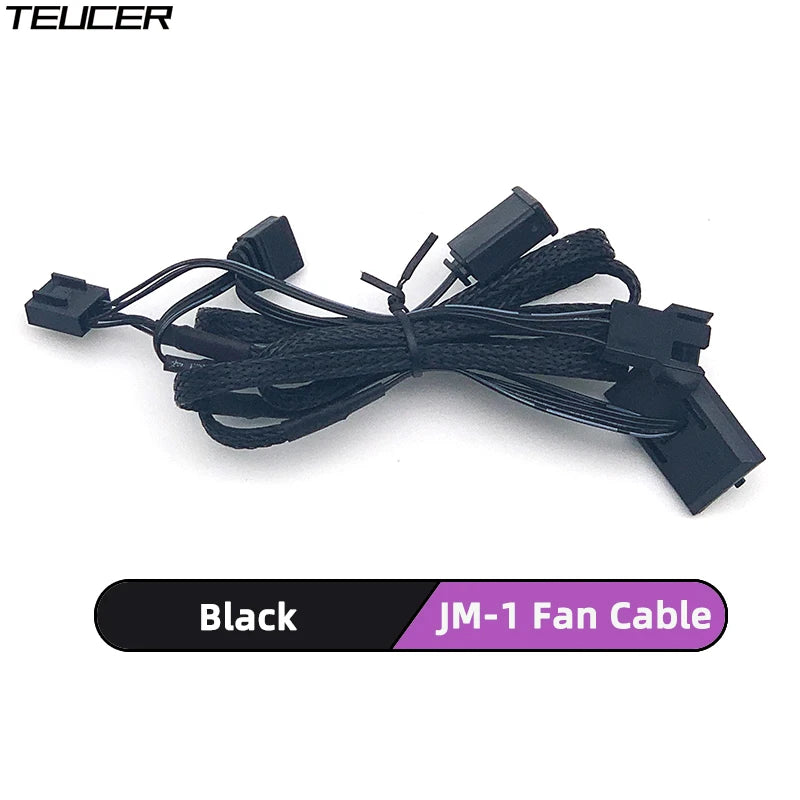 TEUCER 1PCS JM-1 PC Cooling Fan ARGB Mirror Cycle Light Effect 800-2000RPM PWM Water Cooling 360mm Cooler Fan
