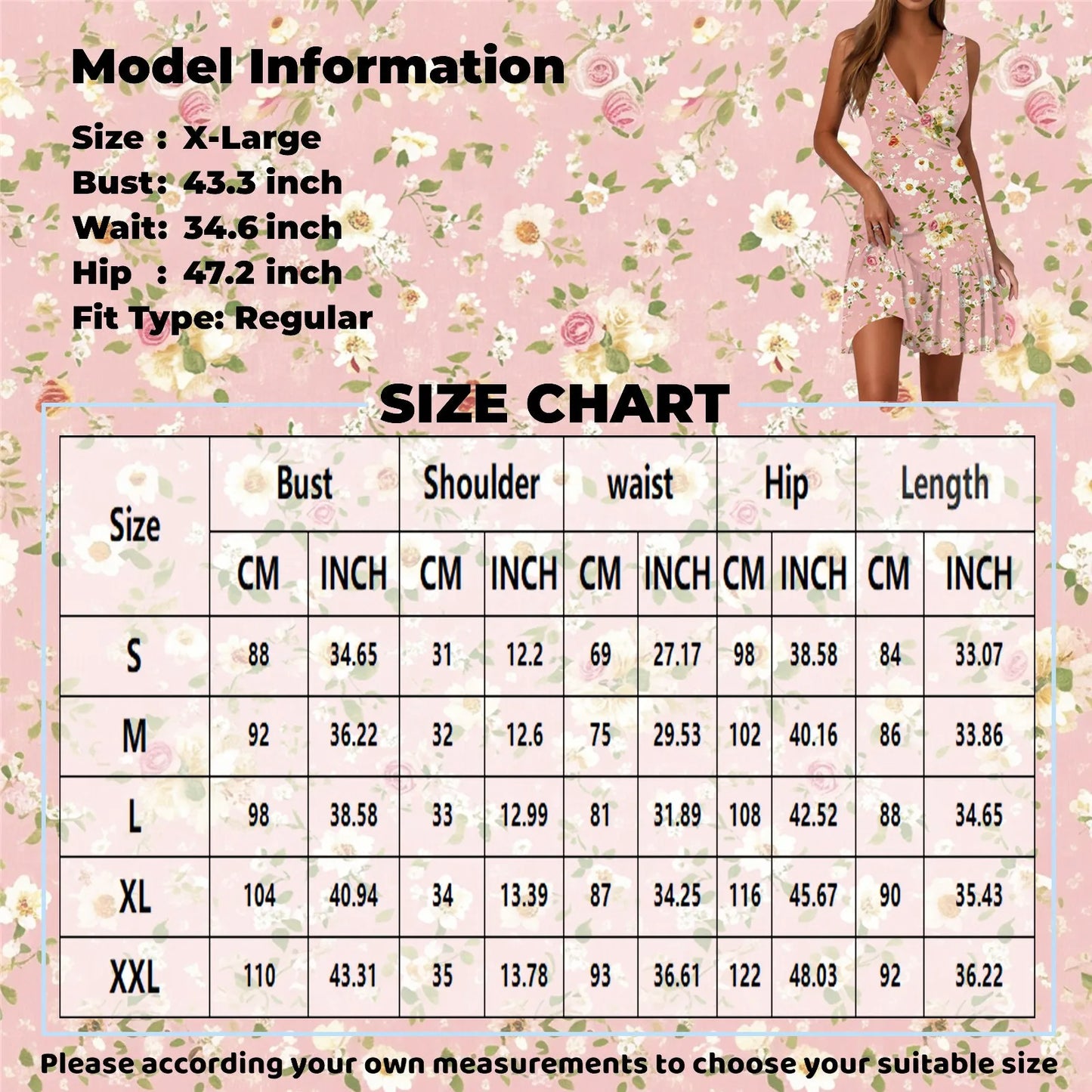 Women's Summer Sleeveless Sexy Wrap V Neck Floral Sundress Mini Dress Ladies Casual Fashion V-Neck Sleeveless Floral Print Dress